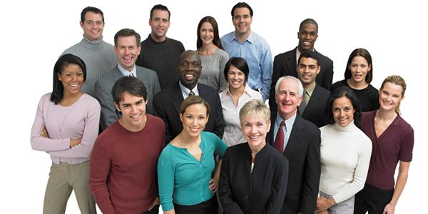 Group of people smiling